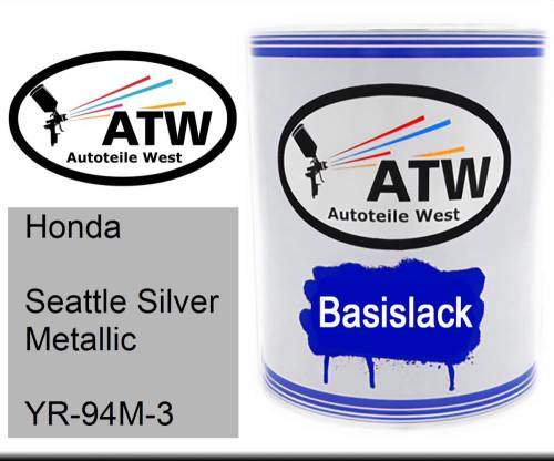 Honda, Seattle Silver Metallic, YR-94M-3: 1L Lackdose, von ATW Autoteile West.